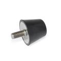 J.W. Winco GN254-50-M10-20-55 Tapered Bmpr Stainless, Nat. Rubber, Threaded Stud 254-50-M10-20-55